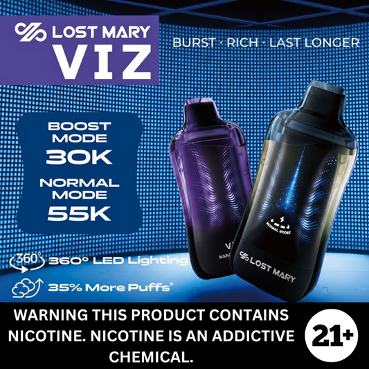 Lost Mary VIZ 55000 Puff 5% Salt Nicotine Disposable Vape