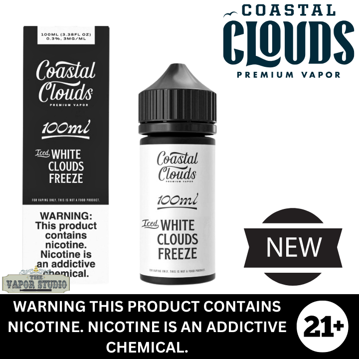 ICED White Clouds Freeze By Coastal Clouds Premium E-Liquid 100ml