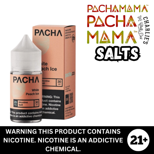 White Peach Ice By Pacha Mama Salt Nicotine E-Liquid 30ml