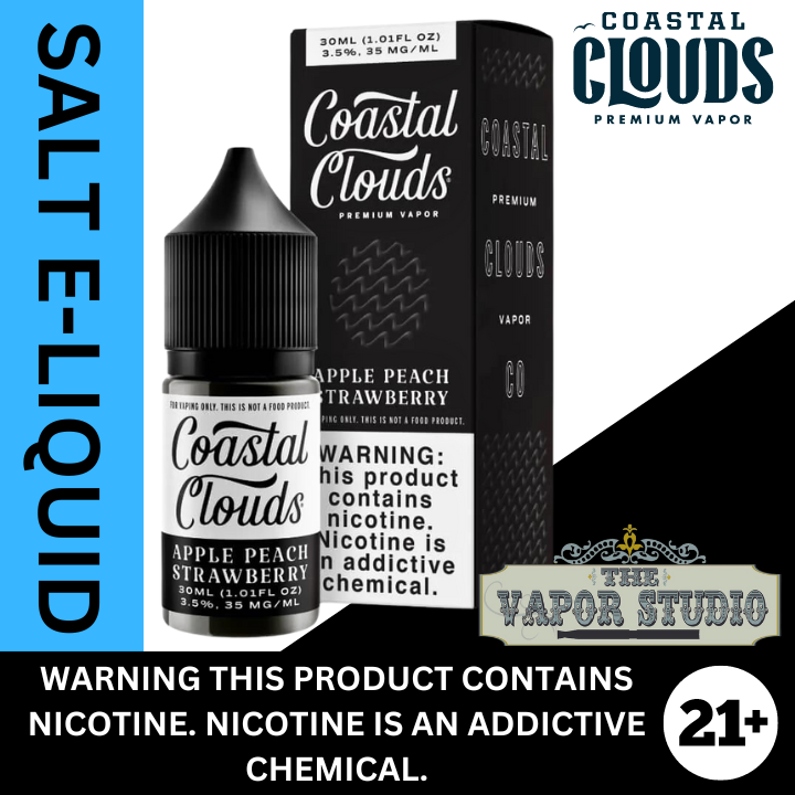 Apple Peach Strawberry by Coastal Clouds - Salt Nicotine E-liquid 30ML