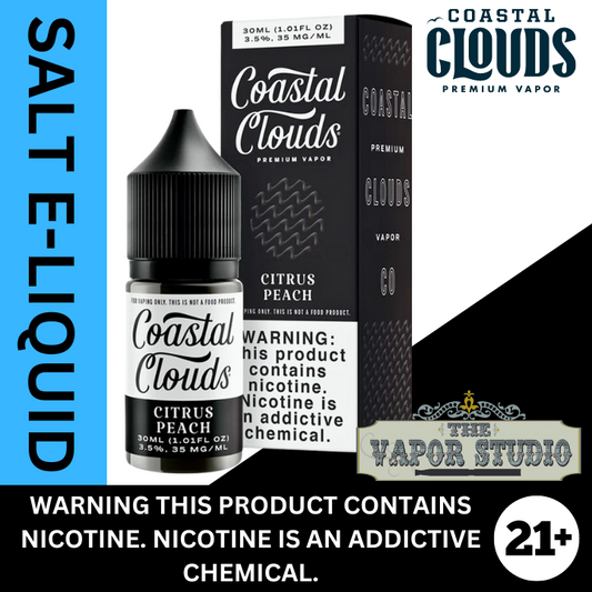 Citrus Peach by Coastal Clouds - Salt Nicotine E-liquid 30ml