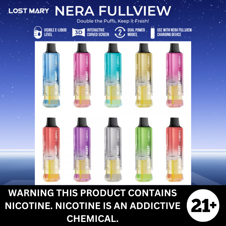 Lost Mary Nera Fullview 70K Disposable 5% Nicotine Refillable Replacement PODS Only