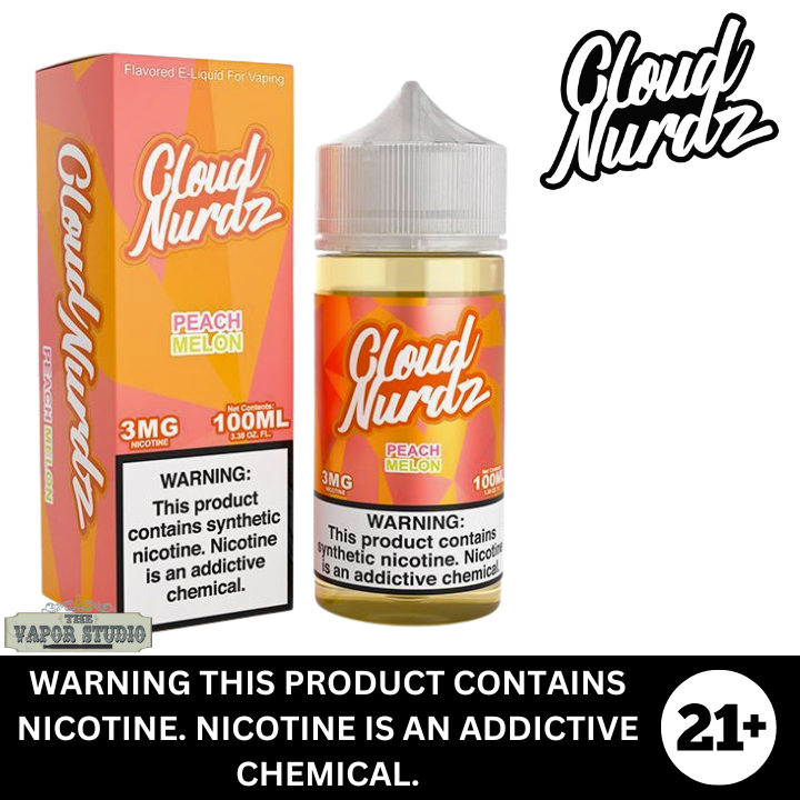 Peach Melon by Cloud Nurdz Premium Nicotine E-Liquid 100ml