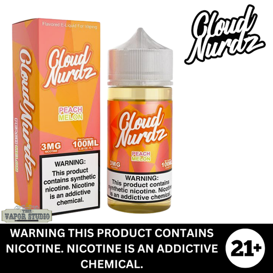 Peach Melon by Cloud Nurdz Premium Nicotine E-Liquid 100ml