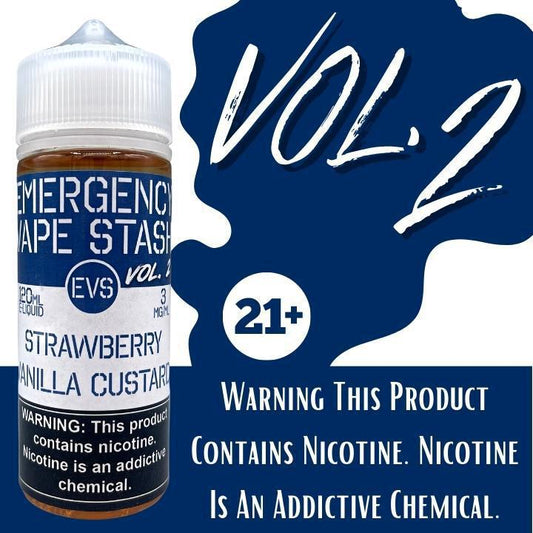 Strawberry Vanilla Custard by EVS - E-Liquid 120ML
