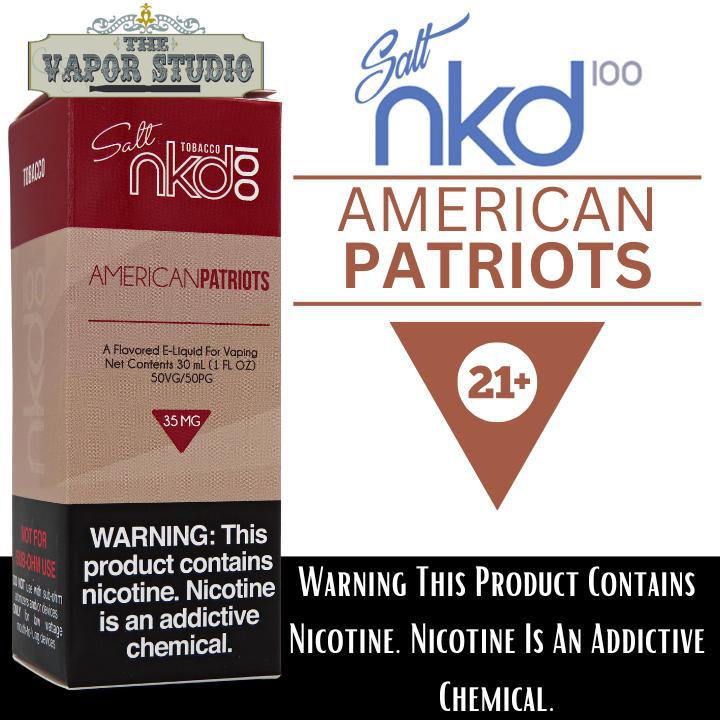 Naked 100 American Patriots Premium Salt Nicotine 30ML