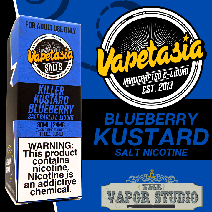 Killer Kustard by Vapetasia E-liquids - Blueberry Custard - 30ml Salt Nicotine