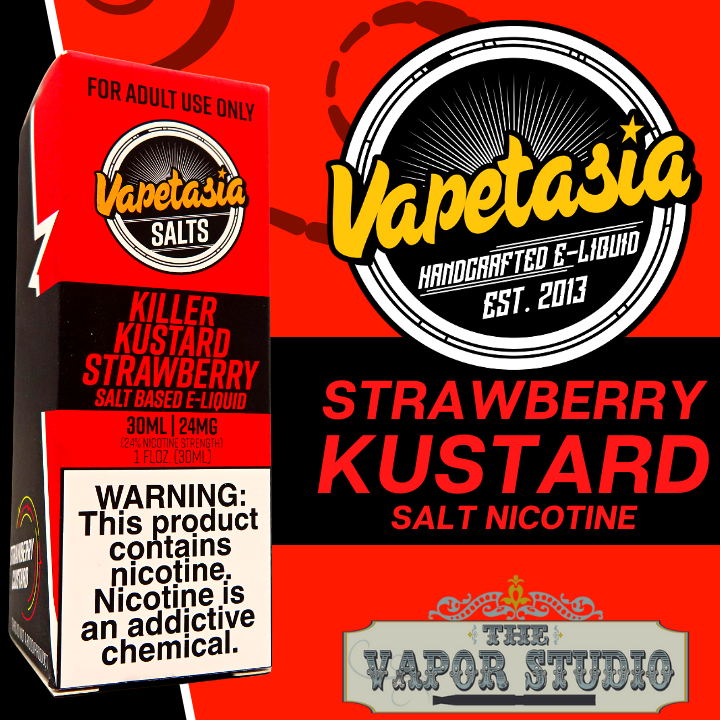 Killer Kustard by Vapetasia E-liquids - Strawberry Custard - 30ml Salt Nicotine