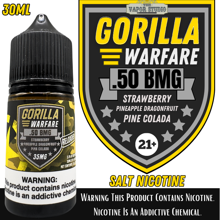 Gorilla Warfare .50 BMG Reloaded Salt Nicotine 30ml