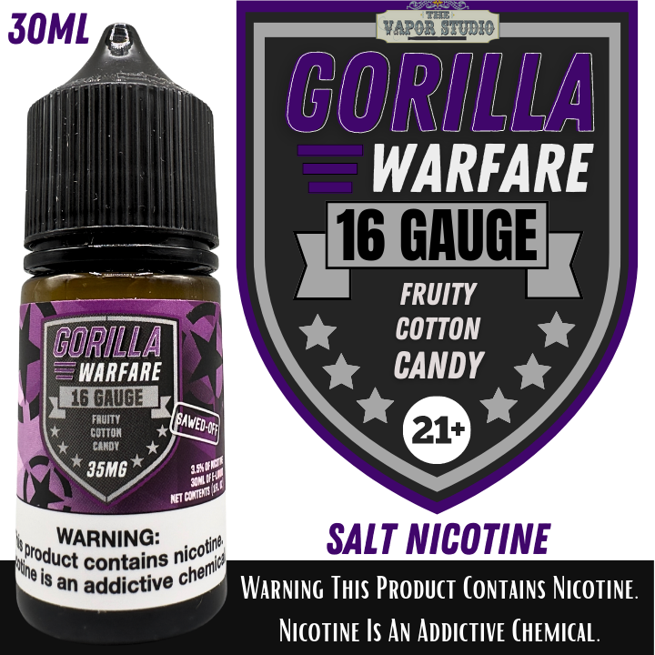 Gorilla Warfare 16 Gauge Salt Nicotine 30ml