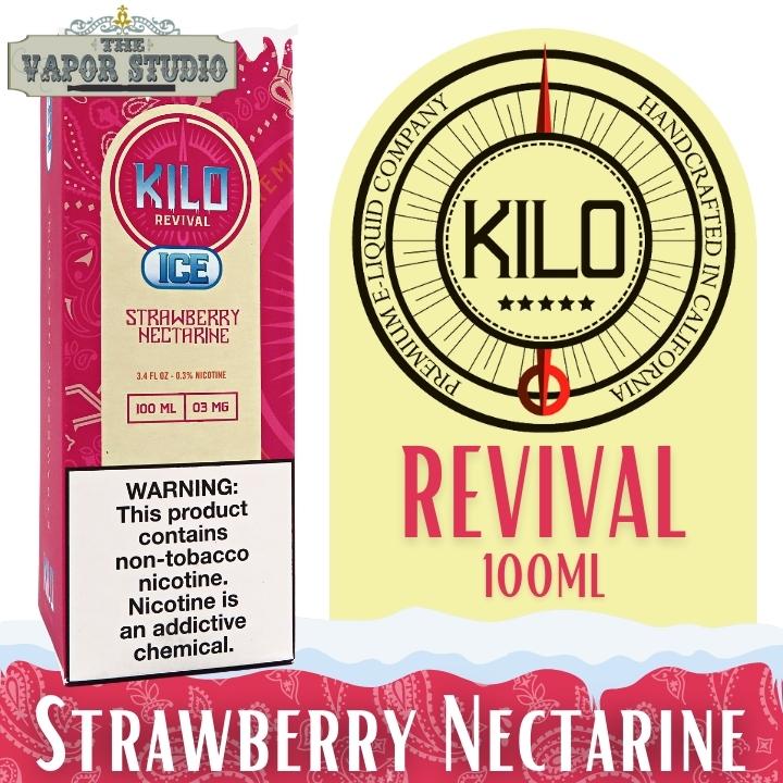 Kilo Revival Strawberry Nectarine ICE Premium E-Liquid 100ML
